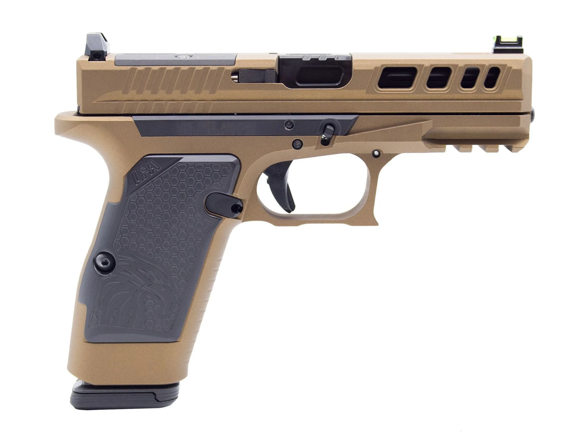 LFA LF AMPX Pistol G19X Frame 9mm 3.9 in. Barrel 17Rd Burnt Bronze 1 LFA LF AMPX Pistol G19X Frame 9mm 3.9 in. Barrel 17Rd Burnt Bronze