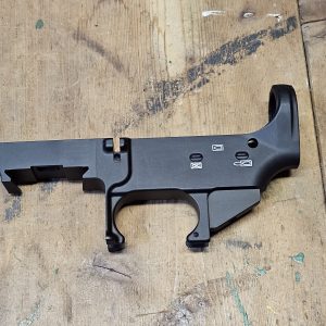 ARES SHRIKE FIGHTLITE MCR-060 AR15 Belt Fed 80% lower receiver MIL-SPEC Black Anodizing FINISH With BULLET MARKINGS