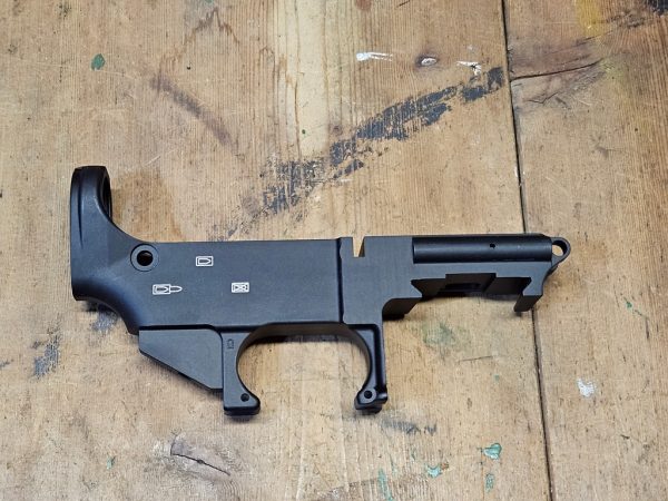 ARES SHRIKE FIGHTLITE MCR-060 AR15 Belt Fed 80% lower receiver MIL-SPEC Black Anodizing FINISH With BULLET MARKINGS - Image 2