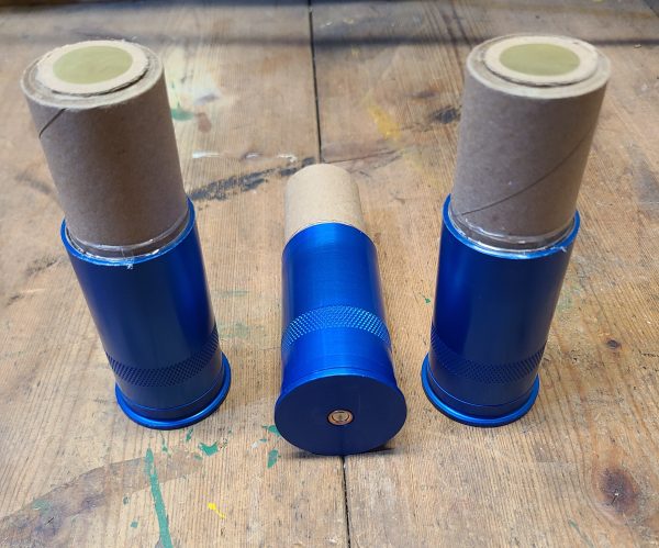 37MM Complete WHISTLE PIG Rounds In BLUE Casings