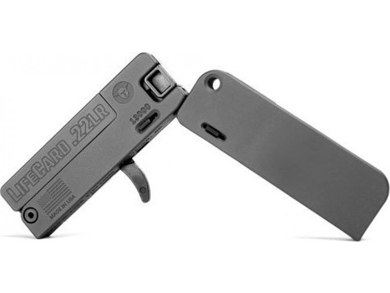 TRAILBLAZER Firearms Lc1-p Lifecard Pistol - Sniper Grey | .22 Lr | 2.5" Barrel | Single Shot | Poly Handle