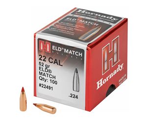 HRNDY ELD-M 22CAL .224 52GR 100CT