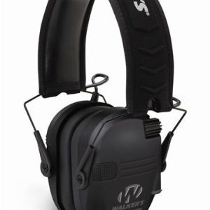 Walker's Game Razor Slim Shooter Folding Ear Muffs-Black