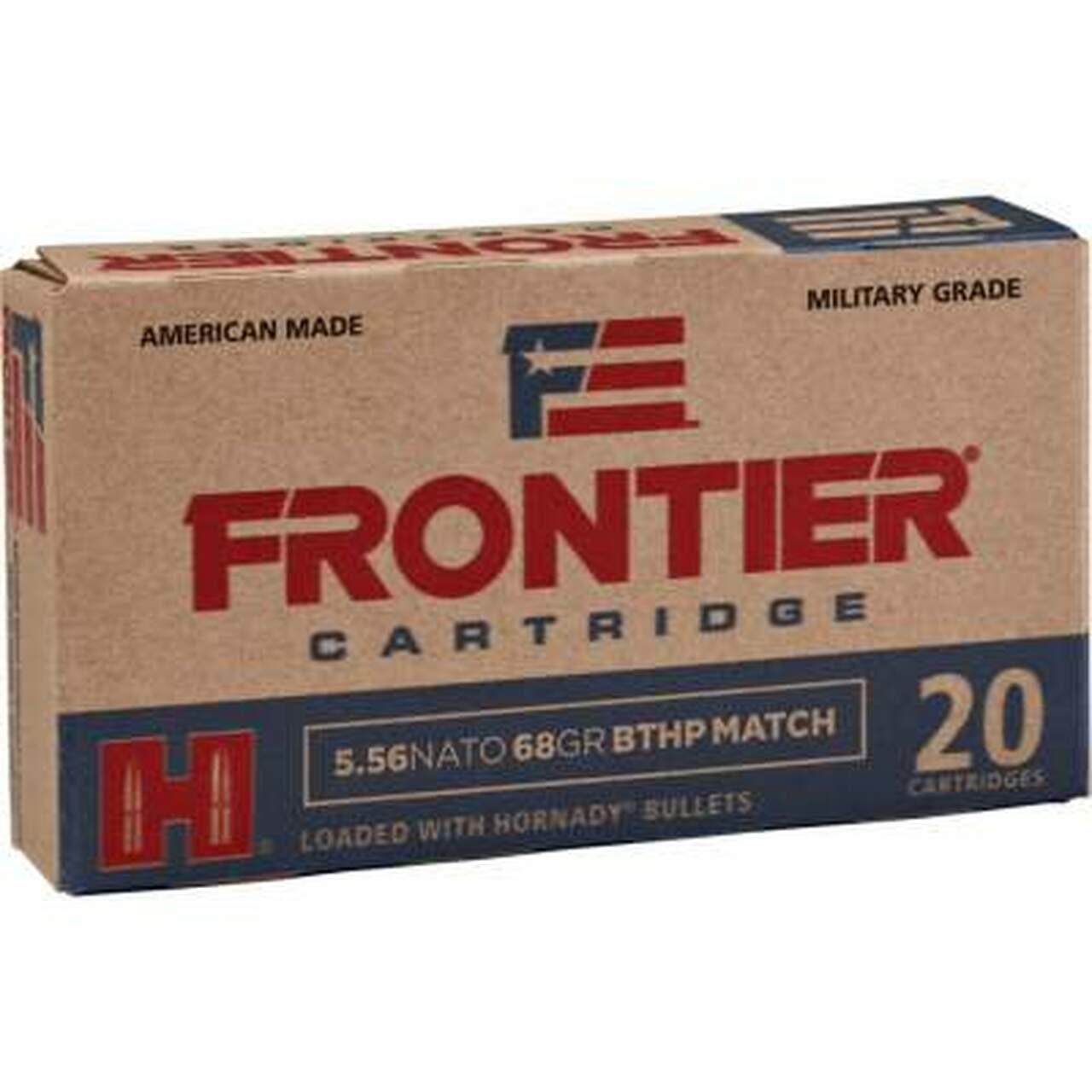 HORNADY Frontier Nato Rifle Ammunition 5.56mm 68 Gr Bthp-match 20/ct