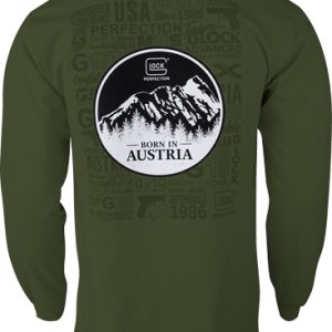 GLOCK OEM BORN IN AUSTRIA LONG - SLEEVE SHIRT MILITARY GREEN XL