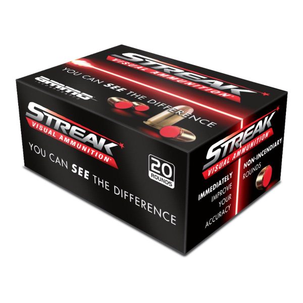 Ammo Inc Streak Handgun Ammunition Red .380 Auto 90 gr JHP 980 fps 20/ct