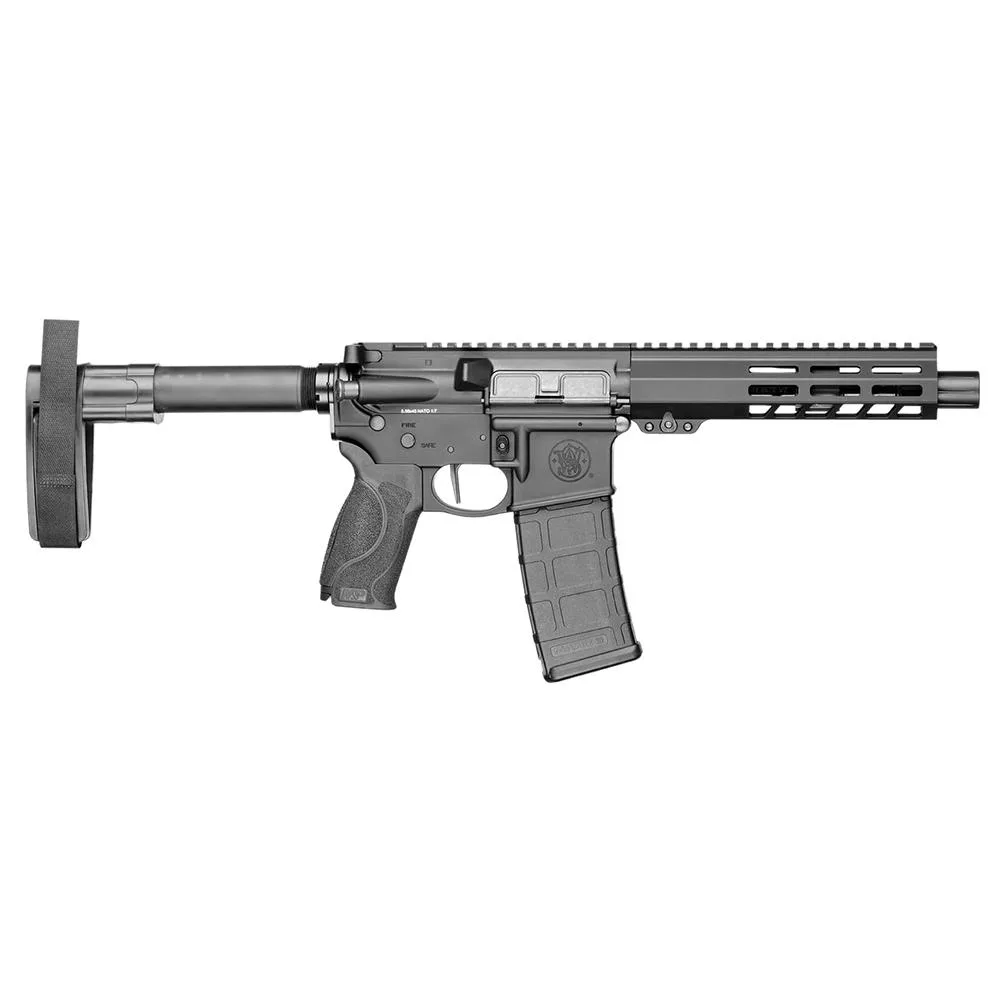 S&W M&p 15 Pistol W/arm Brace 5.56mm Nato 30rd Magazine 7.5" Barrel Flat Trigger Black