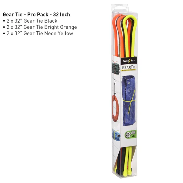 Gear Tie ProPack 32 - 6 Pack - Assorted Colors