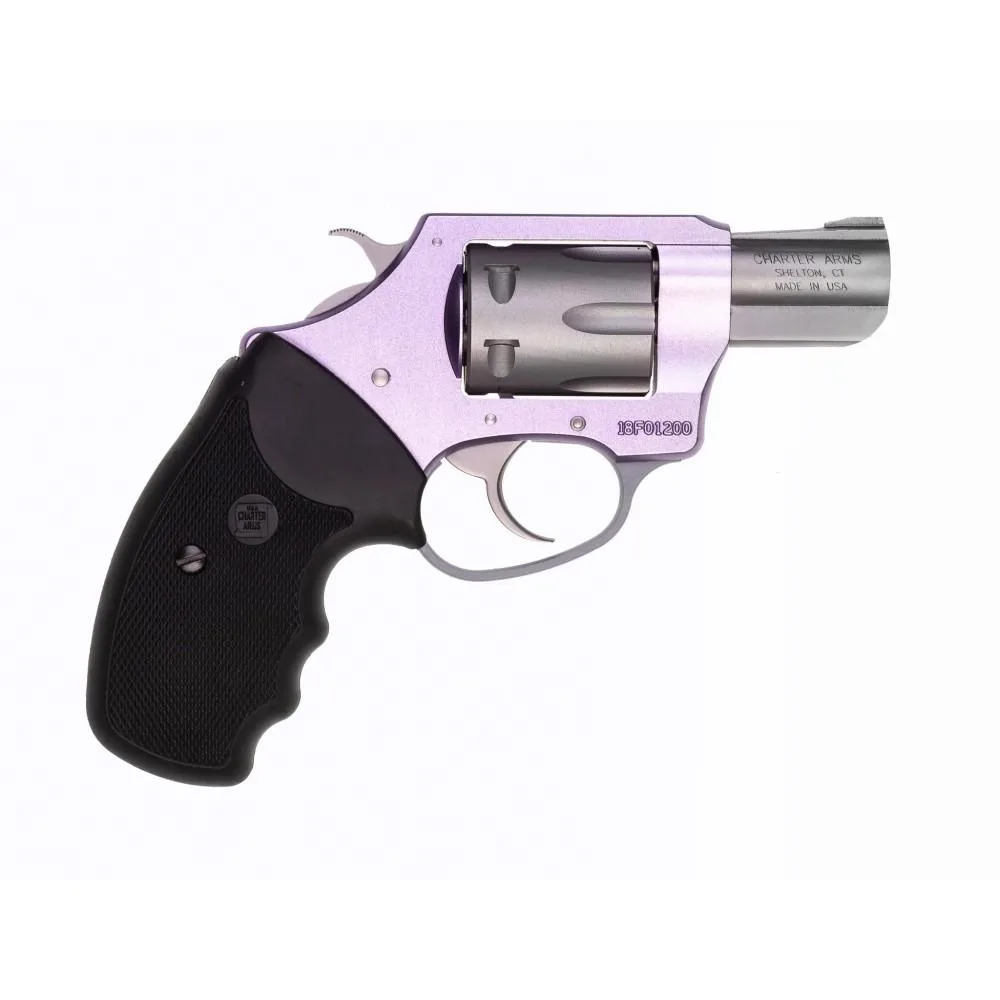 CHARTER Arms Lavender Lady Handgun .22 Lr 8rd Capacity 2" Barrel Lavender With Full Size Black Grip