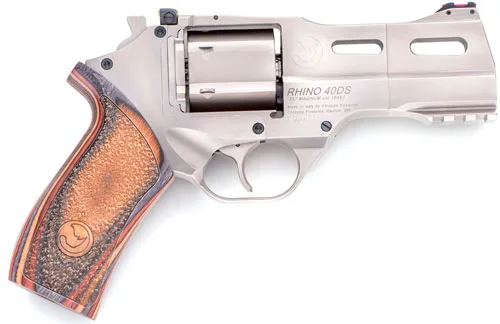 CHIAPPA Rhino 40ds 357mag - 4" Adj. Sight Chrome/walnut.