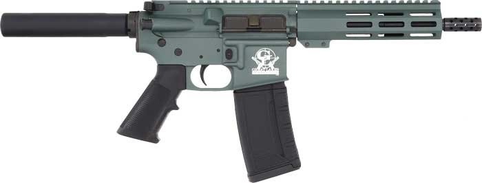 GLFA Ar15 Pistol 223 Wylde - 7.5" Nitride Bbl Charcoal Grn