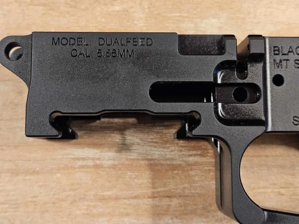 Low Profile Dual-Feed AR-15 Belt Fed 100% lower receiver (LOWPRO-DUALFEED)