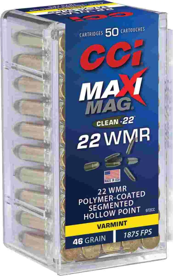 CCI Maxi Mag Rimfire Ammunition .22 WMR SHP 1875 fps 50/ct