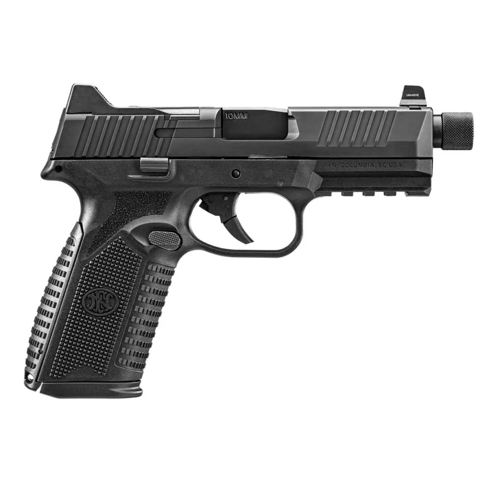 FN 510 Tactical Handgun 10mm 15rd & 22rd Magazines (2) 4.71" Threaded Barrel Black Nms Night Sights