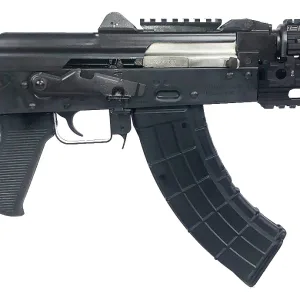 Zastava ZPAP92 AK-47 Pistol BULGED TRUNNION 1.5MM RECEIVER - Black | 7.62x39 | 10" Chrome Lined Barrel | Quad Rail | Night Brake | Angled Foregrip | SBA3 Arm Brace