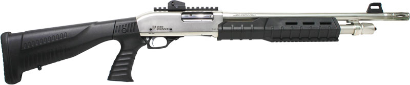 IVER Johnson Pump 12ga 3" 18" - Nickel Qd Pistol Grip Stock
