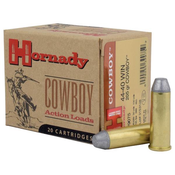 Hornady Cowboy Handgun Ammunition .44-40 Win 205 gr RNFP 725 fps 20/ct