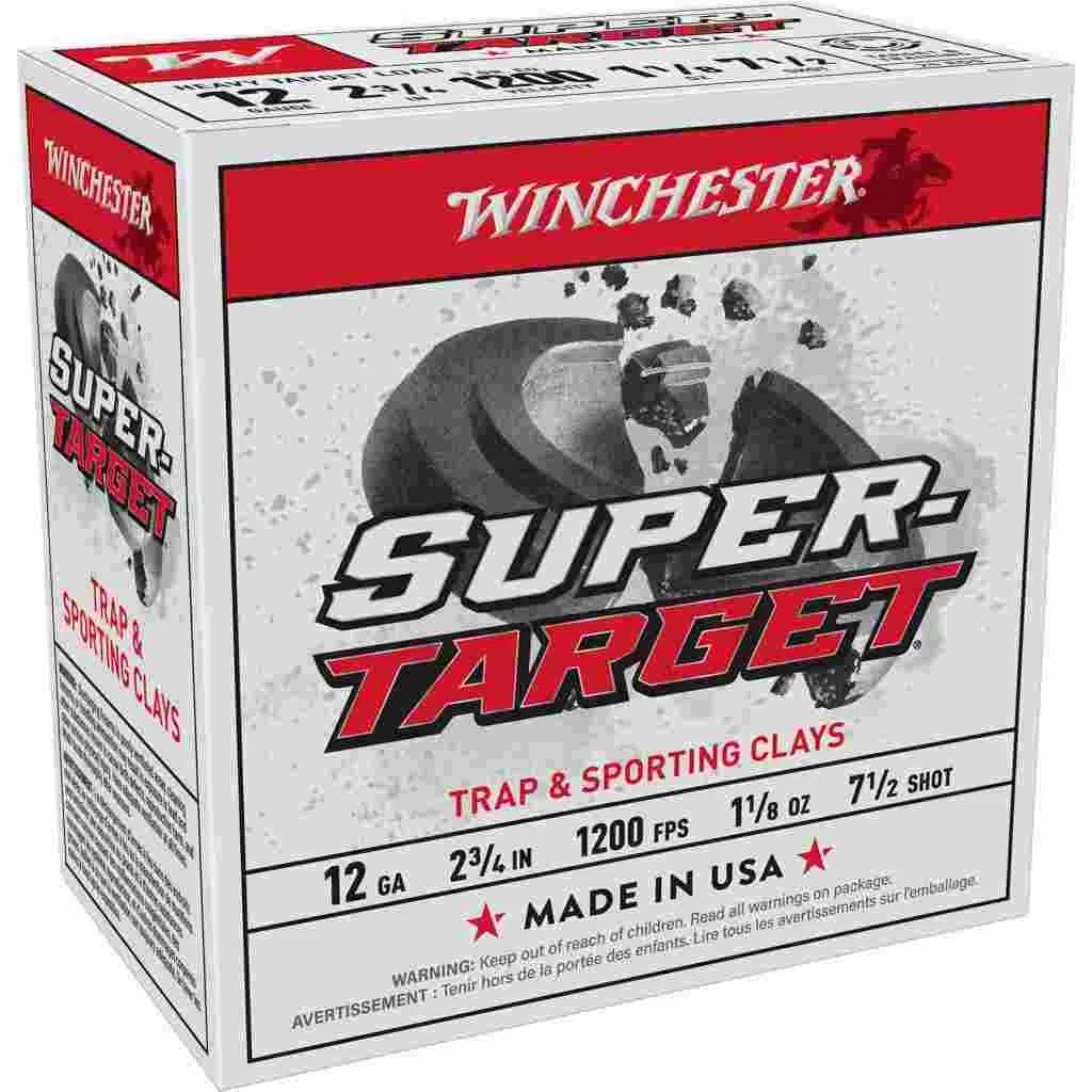 WINCHESTER Super-target Shotshells 12 Ga 2-3/4" 1-1/8 Oz 1200 Fps #7.5 25/ct