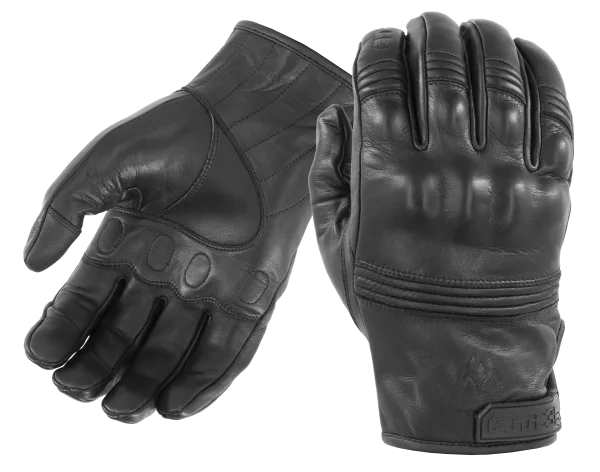 All-Leather Gloves with Knuckle Armor