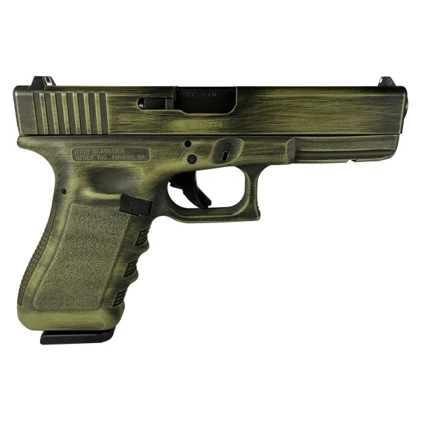 Glock 17 Gen 3 Custom "Bazooka Green Destressed" Handgun 9mm Luger 17/rd Magazines (2) 4.49" Barrel Austria