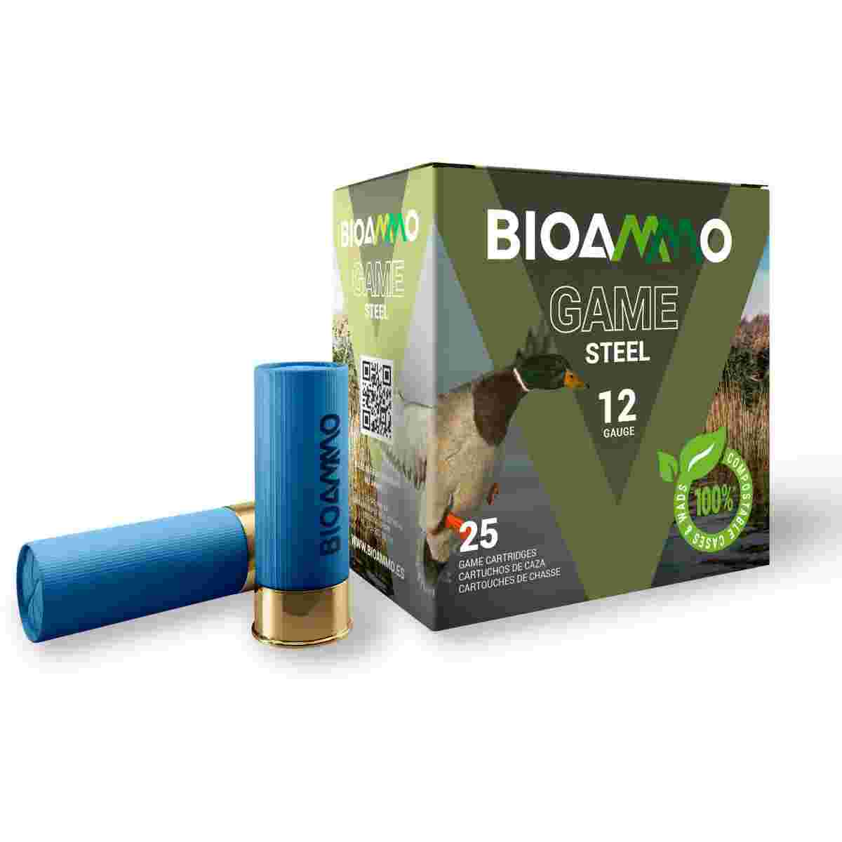 BIOAMMO Steel Game Pheasant Shotshells 12 Ga 2-3/4" 1-1/16 Oz 1295 Fps #6 25/ct