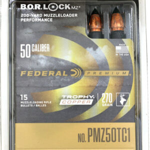 FEDERAL 50CAL 270GR TROPHY - COPPER MZ/BOR LOCK 15RD 10BX/C