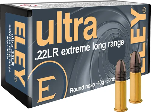 ELEY ULTRA EXTREME LONG RANGE - 22LR 40GR RN 50RD 100BX/CS 1 ELEY ULTRA EXTREME LONG RANGE - 22LR 40GR RN 50RD 100BX/CS