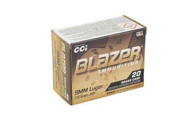 CCI BLAZER BRASS 9MM 115GR JHP 20 2 CCI BLAZER BRASS 9MM 115GR JHP 20 - Image 2