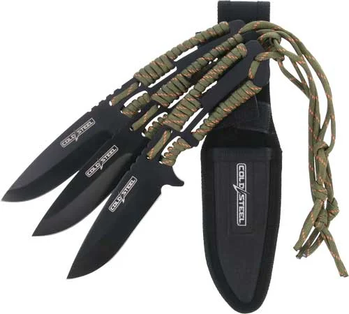 COLD STEEL THROWING KNIVES - 4.4" BLADE 3-PACK W/SHEATH 1 COLD STEEL THROWING KNIVES - 4.4" BLADE 3-PACK W/SHEATH