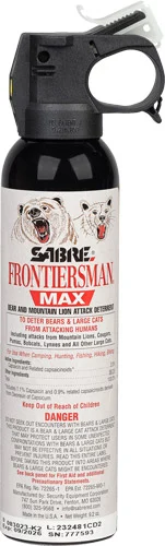 SABRE FRONTIERSMAN MAX BEAR & - MOUNTIAN LION SPRAY 9.2OZ 1 SABRE FRONTIERSMAN MAX BEAR & - MOUNTIAN LION SPRAY 9.2OZ