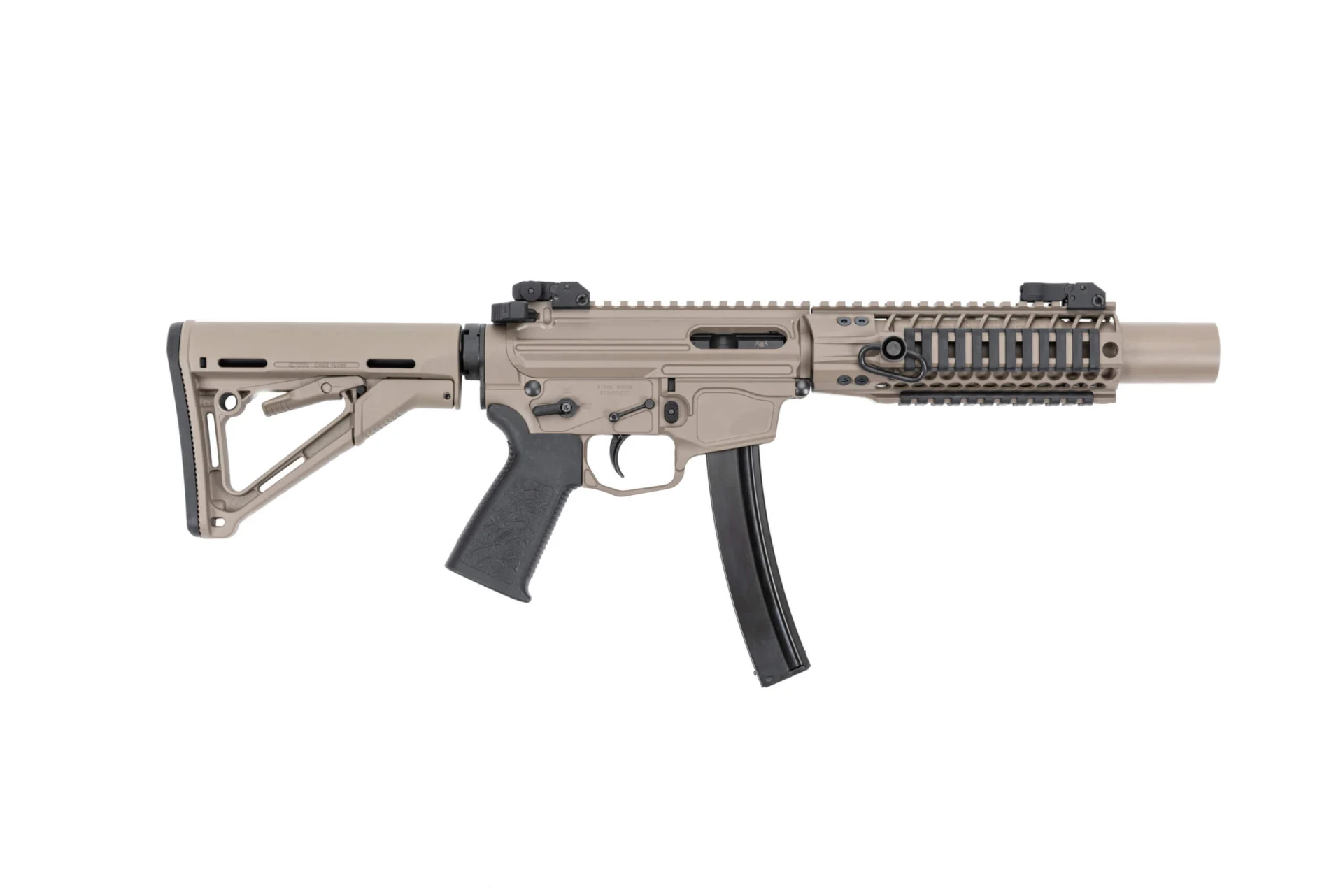 Spike’s Tactical Mini-Recluse 9mm Integrally Suppressed SBR 4 spike’s Tactical Mini-Recluse 9mm integrally suppressed short barreled rifle with 6.75 inch barrel fde side 1
