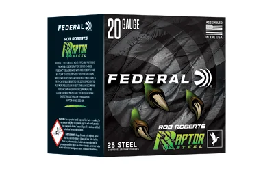 FED RAPTOR STEEL 20GA 3" 1OZ #4 25 1 FED RAPTOR STEEL 20GA 3" 1OZ #4 25
