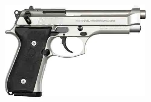 BERETTA 92FS 9MM 4.9" 10RD - INOX BLACK RUBBER GRIPS USA