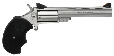 NAA "MINI-MASTER TARGET" 22WMR - 4"VR AS S/S BLACK RUBBER GRIPS
