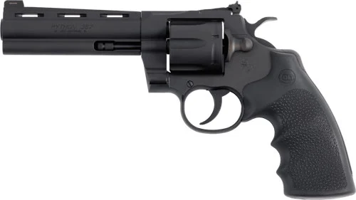 Colt Python 357MAG 5″ 6RD – Matte Blued Black Hogue Grips