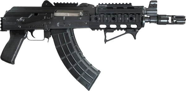 ZASTAVA ZPAP92 PISTOL 7.62X39 - W/NIGHT BREAK QUAD RAIL BLACK