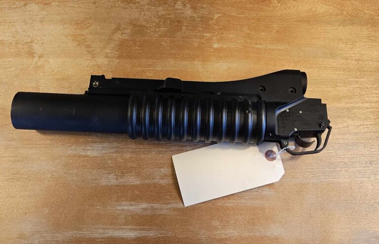LMT M203 37mm launcher and rifle mount kit available at Pathfinder Militaria – civilian legal collector’s model