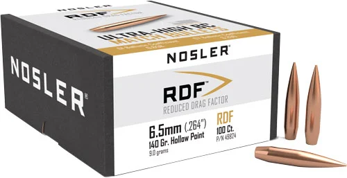 NOSLER BULLETS 6.5MM .264 - 140GR RDF HPBT 100CT 1 NOSLER BULLETS 6.5MM .264 - 140GR RDF HPBT 100CT