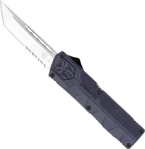 COBRATEC LIGHTWEIGHT OTF - NYPD BLUE 3.25" TANTO SERRATED 1 COBRATEC LIGHTWEIGHT OTF - NYPD BLUE 3.25" TANTO SERRATED