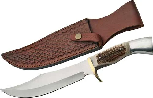 SZCO STEEL STAG 8" IRON COUGAR - DEER ANTLER HANDLE SS BLADE 1 SZCO STEEL STAG 8" IRON COUGAR - DEER ANTLER HANDLE SS BLADE