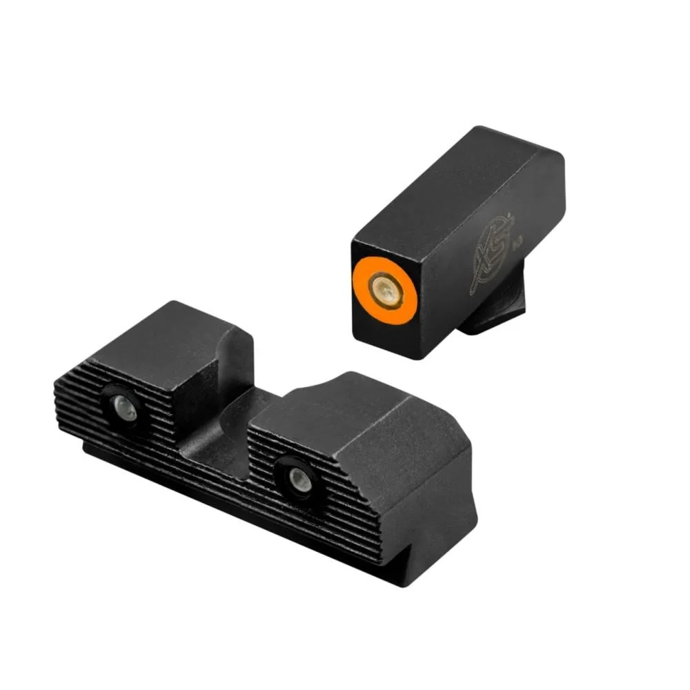 XS Sight Systems R3D 2.0 Night Sights for Glock Orange Front with Black Rear 1 XS Sight Systems R3D 2.0 Night Sights for Glock Orange Front with Black Rear