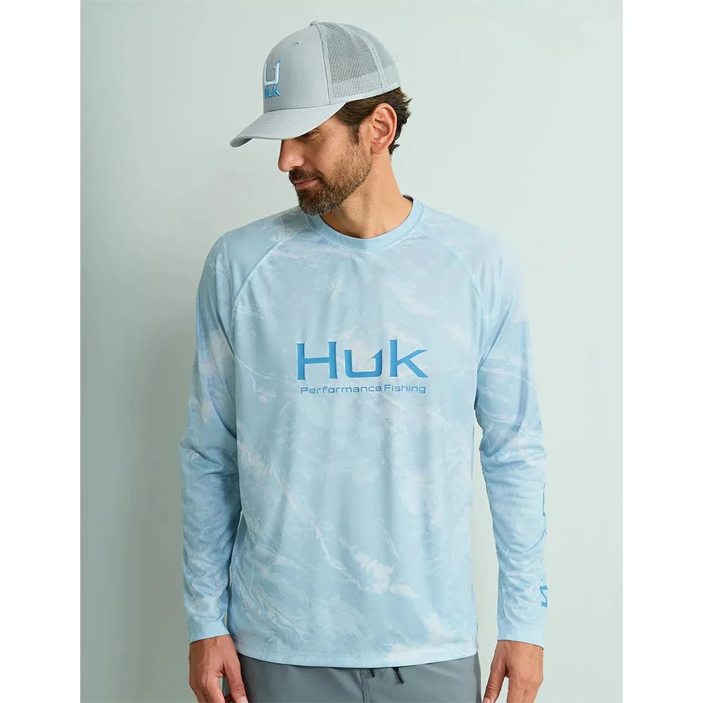 Huk Mossy Oak Pursuit Performance Long Sleeve Crew Shirt MO Stormwater Bonefish 2XL 1 Huk Mossy Oak Pursuit Performance Long Sleeve Crew Shirt MO Stormwater Bonefish 2XL