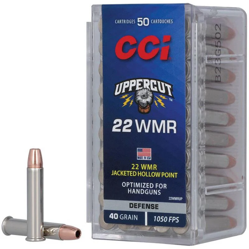 CCI Uppercut Rimfire Ammunition .22 WMR 40gr JHP 1050 fps 50/ct 1 CCI Uppercut Rimfire Ammunition .22 WMR 40gr JHP 1050 fps 50/ct