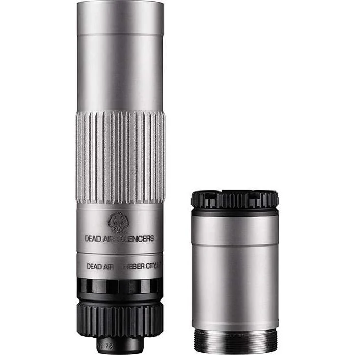 Dead Air Mojave 9 Modular Silencer 9mm Luger 1/2-28 Piston Silver