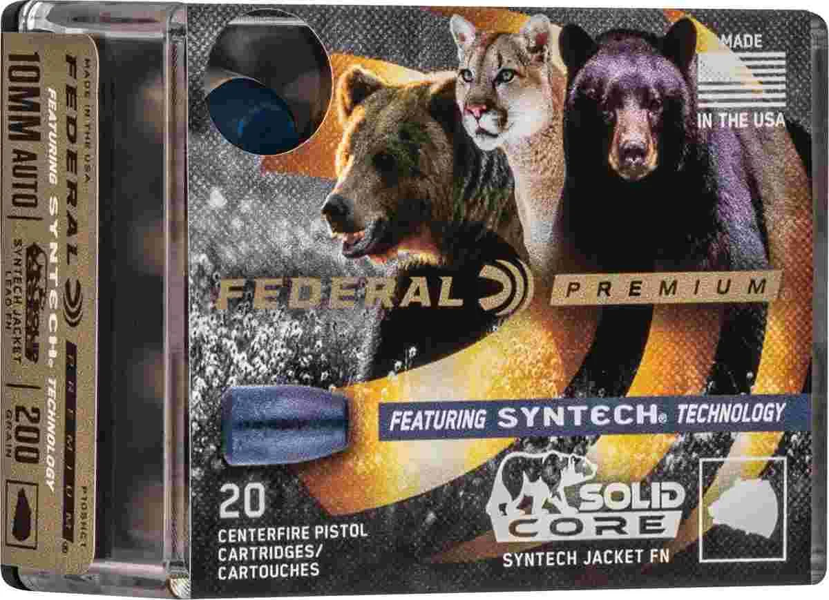 Federal Solid Core Handgun Ammunition 10mm Auto 200 gr TSJ 20/ct 1 Federal Solid Core Handgun Ammunition 10mm Auto 200 gr TSJ 20/ct