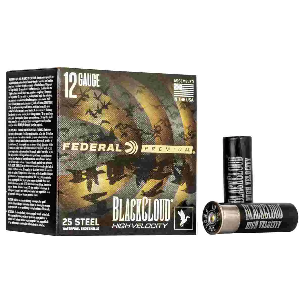 Federal Black Cloud FS Steel High Velocity Shotshells 12ga. 3" 1-1/8oz #3 1635 fps 25/ct 1 Federal Black Cloud FS Steel High Velocity Shotshells 12ga. 3" 1-1/8oz #3 1635 fps 25/ct