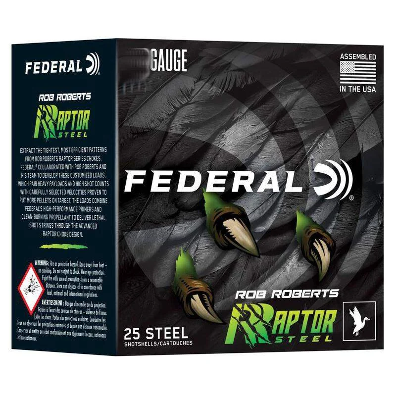 Federal Ron Roberts Raptor Steel Shotshells 20ga 3" 1oz 1400 fps #2 25/ct 1 Federal Ron Roberts Raptor Steel Shotshells 20ga 3" 1oz 1400 fps #2 25/ct