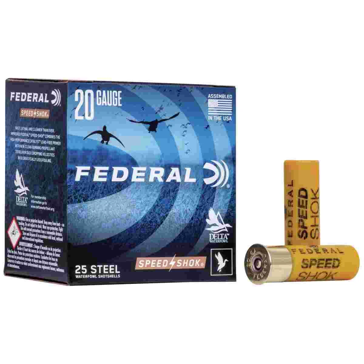 Federal Speed-Shok Waterfowl Steel - 20ga 2-3/4" 3/4oz #6-Shot 25/Box 1 Federal Speed-Shok Waterfowl Steel - 20ga 2-3/4" 3/4oz #6-Shot 25/Box