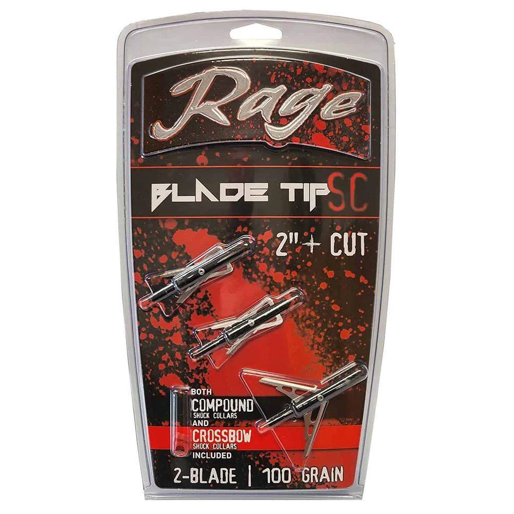 Rage Black Series Broadheads 2" 100 gr 3/ct 1 Rage Black Series Broadheads 2" 100 gr 3/ct