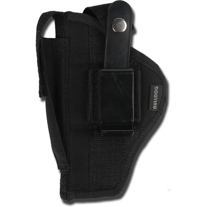 Bulldog Extreme Handgun Holster with Belt Loop and Clip for Large Frames with 6.5-8.375" Barrels Black Ambi 1 Bulldog Extreme Handgun Holster with Belt Loop and Clip for Large Frames with 6.5-8.375" Barrels Black Ambi